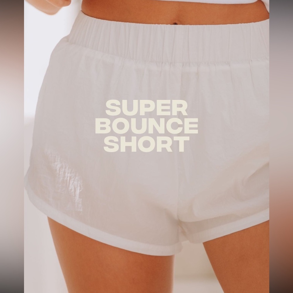 Daily drills white nylon shorts